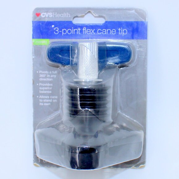 CVS Health 3-Point Flex Cane Tip With Installation Tool - Picture 1 of 2